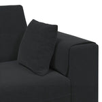 Velvet Sofa with Cushion 3 pcs Black 208 cm Velvet 3335177