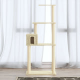 Cat Tree with Sisal Scratching Posts Cream 147 cm 171476