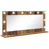 Vanity Mirror Rectangular with Mirror Old Wood 100 x 45 x 18 cm 868331