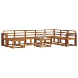 Outdoor Sofa Set 9 pcs Natural Solid Acacia Wood 3366852