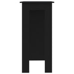Bar Table with Shelf Black 102x50x103.5 cm Engineered Wood 809459