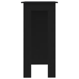 Bar Table with Shelf Black 102x50x103.5 cm Engineered Wood 809459