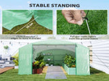 19 x 9.8ft Walk-In Polytunnel Greenhouse - Green T3398P325138