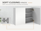 Bathroom Mirror Cabinet, Wall Mounted Bathroom Storage Cupboard with Adjustable Shelf, 60W x 15D x T3398P343528