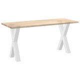 Dining Table Legs X-Shaped 2 pcs White 50x cm Steel 4012969