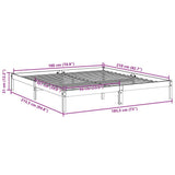 Extra Long Bed Frame without Mattress White 180x210 cm Solid Wood Pine 852411