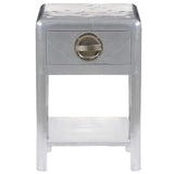 Aviator End Table with 1 Drawer Vintage Aircraft Airman Style 242115