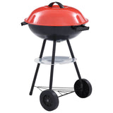 Portable XXL Charcoal Kettle BBQ Grill with Wheels 44 cm 46611