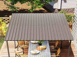 Set of 12 Corrugated Steel Roof Sheet Panels - Grey Wood Effect T3398P377581