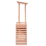 Outdoor Bar Table with Roof 112.5x57x195.5 cm Solid Wood 832537