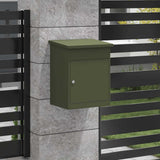 Parcel Drop Box with Door Olive green 47.5 x 38 x 59 cm Steel 874943