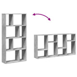 Bookcase Concrete Grey 60x20x120,5 cm Engineered Wood 858150