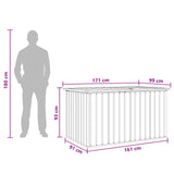 Outdoor Storage Box Galvanised Steel 171 x 99 x 93 cm Wood-like 42039107