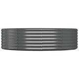 Garden Raised Bed Galvanised Steel 140x140x36 cm Anthracite 319021