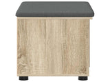 Hall Bench with Cushion with Shelf Sonoma Oak 60 x 38 x 46 cm 891498