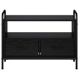 TV Cabinet 67.5 x 33 x 50 cm Black Oak Engineered Wood 8013686