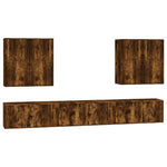 8 Piece TV Cabinet Set Smoked Oak Engineered Wood 3188707