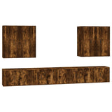 8 Piece TV Cabinet Set Smoked Oak Engineered Wood 3188707