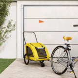 Pet Bike Trailer Yellow Oxford Fabric and Iron 93987