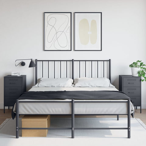 ZNTS Bedside Cabinets 2 pcs Anthracite 36x39x68 cm Steel 843083