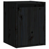 Wall Cabinets 2 pcs Black 30x30x40 cm Solid Wood Pine 813484