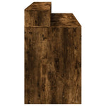 Desk with LED Lights Smoked Oak 140x55x91 cm Engineered Wood 3309424