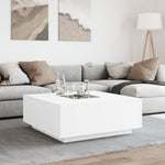 ZNTS Coffee Table with Infinity LED White 100x100x40 cm 3284042