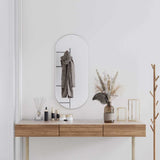 Wall Mirror Silver 90x40 cm Oval 348193