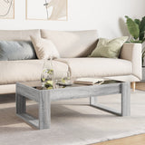 Coffee Table with Infinity LED Grey Sonoma 90x53x30 cm 847642