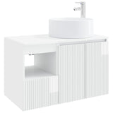 Bathroom Furniture Set 2 pcs High Gloss White Engineered Wood 3404108