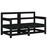 Garden Corner Sofas 2 pcs Black Solid Wood Pine 825510