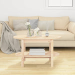 ZNTS Coffee Table 80x45x45 cm Solid Wood Pine 822292