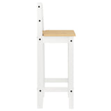 Bar Chairs 2 pcs White Solid Wood Pine 4005695