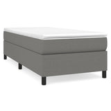 Box Spring Bed Frame Dark Grey Single Fabric 3121197