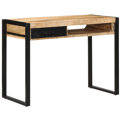 ZNTS Desk 100x50x75 cm Solid Rough Wood Mango 4015931