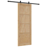 Sliding Door Manual Natural and black 78 x 211 cm 3333500
