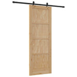Sliding Door Manual Natural and black 78 x 211 cm 3333500