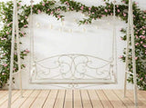 Swing Bench Steel 110 x 52.5 x 47 cm Antique White 42038698