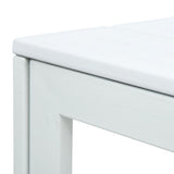 Coffee Table White 78x78x74 cm HDPE Wood Look 47881