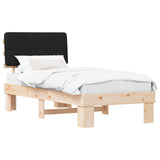 Bed Frame with Upholstered Headboard Black 80 x 200 cm 877451