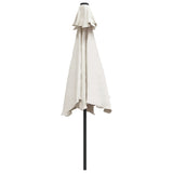 LED Cantilever Garden Parasol 3 m Sand White 42204