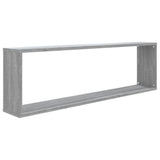 Wall Cube Shelves 4 pcs Grey Sonoma 100x15x30 cm Engineered Wood 815910