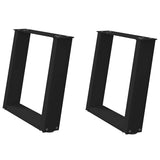 Coffee Table Legs U-Shaped 2 pcs Black 50x cm Steel 4012764