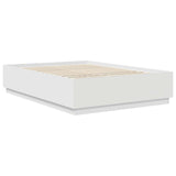Bed Frame with Headboard White 150 x 200 cm Engineered Wood 3408061