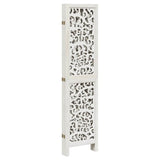 Room Divider 5 Panels White Solid Wood Paulownia 358741