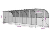 Against Wall Chicken Coop Silver 800 x 150 x 215 cm 3434723