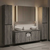 Bathroom Furniture Set 6 pcs Grey Sonoma 100 x 15.5 x 70 cm 3407220