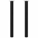 2 Telescopic Table Legs Black 710 mm-1100 mm 242153