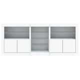 Sideboard with LED Lights White 162x37x67 cm 3209030
