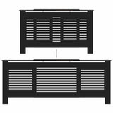 MDF Radiator Cover Black 205 cm 325552